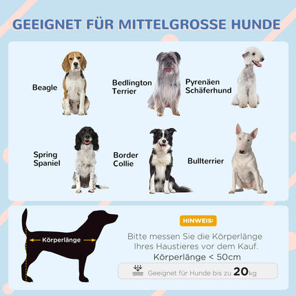 Mittlere Hundehütte, Fichtenholz, wetterfest, Asphaltdach