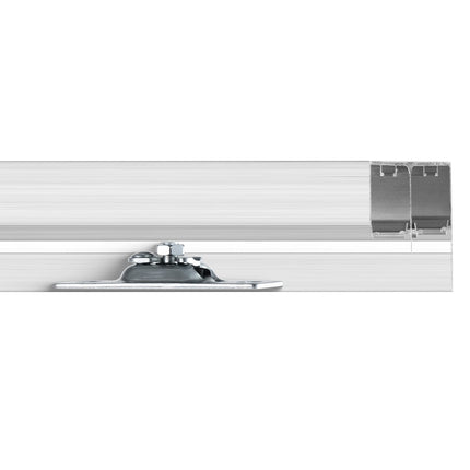 Bypass Sliding Door Hardware Kit, 5ft Aluminum, 2 Door