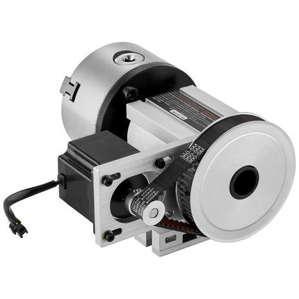 CNC 4th Axis Rotary Indexing Head, 100mm 3-Jaw Chuck