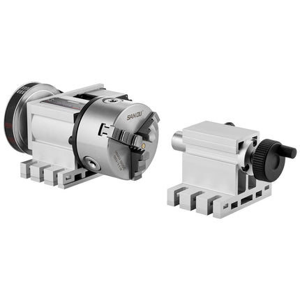 CNC 4th Axis Rotary Indexing Head, 100mm 3-Jaw Chuck