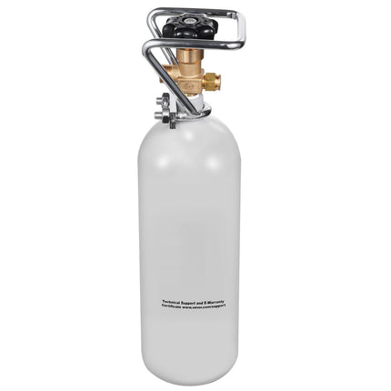 CO2 Tank, 4.41 lb Alloy Steel, DIN477 Valve Handle