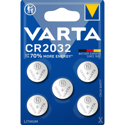 CR2032 3V Lithium Knopfzellenbatterie 5er-Pack