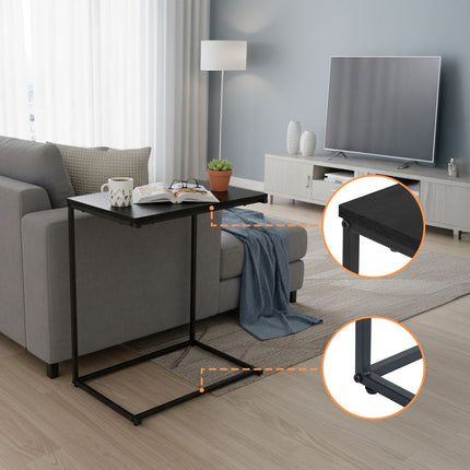 Odkládací stolek tvaru C – úsporný, industriální design