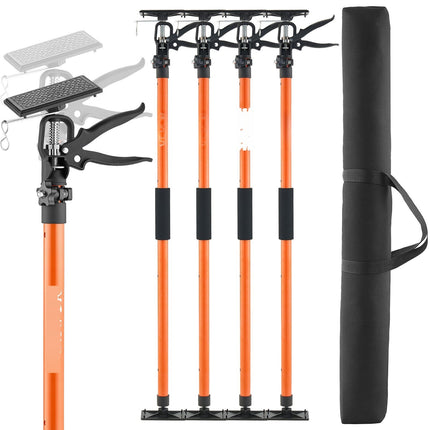 Cabinet Jack Support Poles, 4-Pack, 116–290 cm, 70 kg