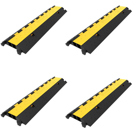Cable Protector Ramp, 4-Pack 2-Channel, 66,000 lb