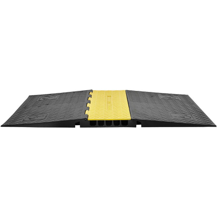 Cable Protector Ramp, 5-Channel Rubber, 10T Flip-Open