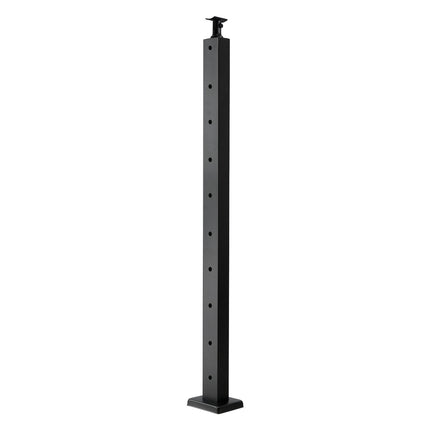 Cable Railing Posts, 4-Pack 36 In SUS304, Black