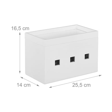 Box na kabely bambus, bílý