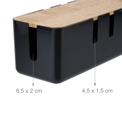 Box na kabely s dřevěným víkem