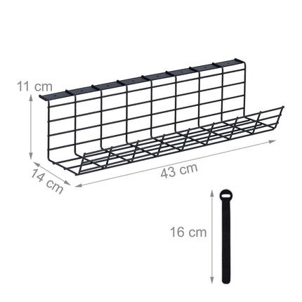 Cable duct for desk set of 2