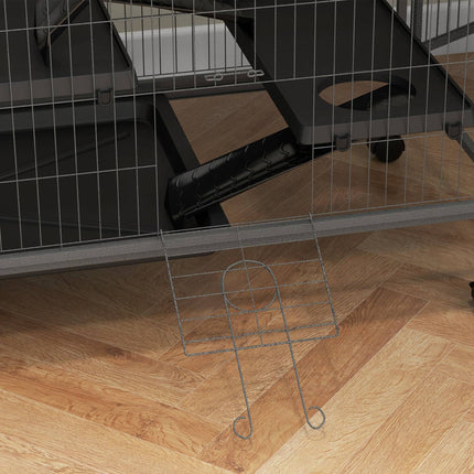 Rodent cage with 4 platforms, 3 ramps, 4 doors, steel