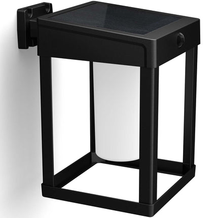 Nástěnné solární svítidlo Camill, ultra úsporné LED 25lm/250lm černá