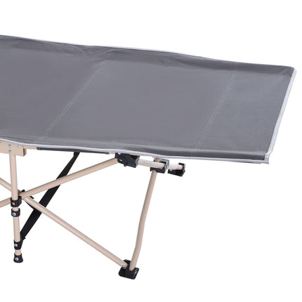 Klappbares Feldbett aus Stahl mit Tragetasche, Grau, 190x68x52 cm