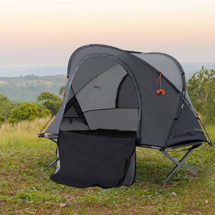Camping tent bed with air mattress Gray 200 x 86 x 147 cm
