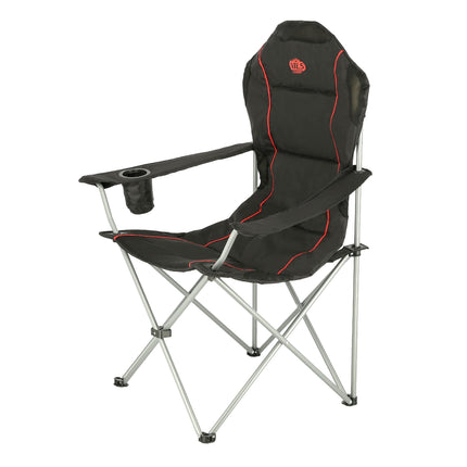 Campingstuhl, Schwarz-Rot, Klappbar, Leicht