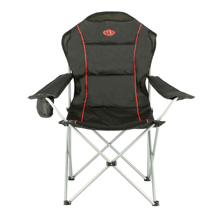 Campingstuhl, Schwarz-Rot, Klappbar, Leicht