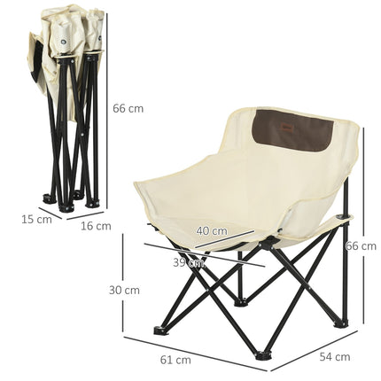 Klappbarer Campingstuhl mit Seitentasche und Tragetasche