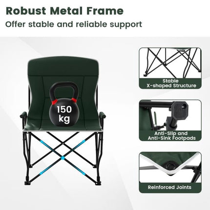 Campingstuhl mit verstellbarem Schirm, faltbar, Tasche