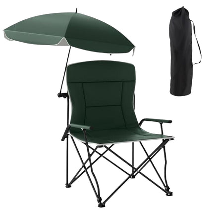 Campingstuhl mit verstellbarem Schirm, faltbar, Tasche