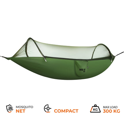 Camping-Hängematte mit Moskitonetz und Plane, 270 cm