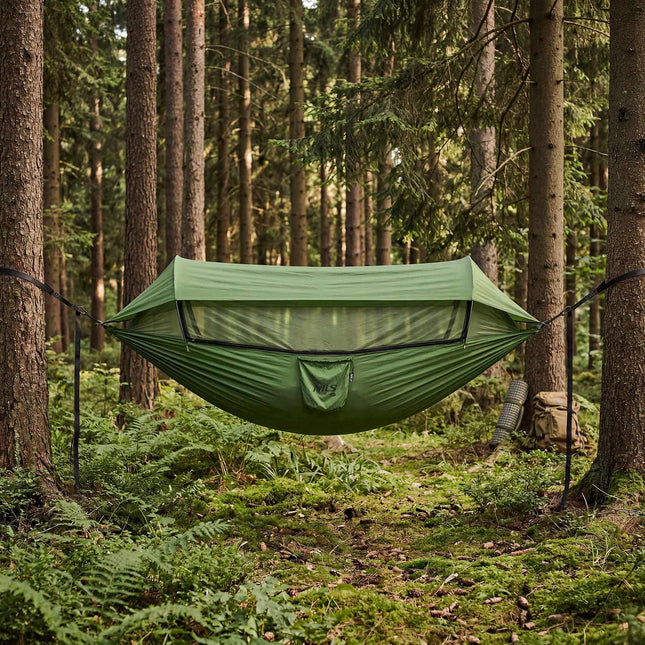 Campinghangmat met muggennet en luifel, 270 cm