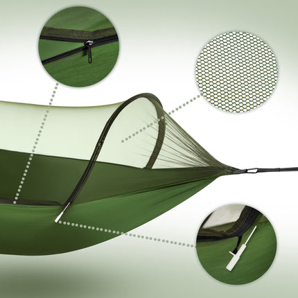 Camping-Hängematte mit Moskitonetz und Plane, 270 cm