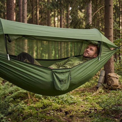Camping-Hängematte mit Moskitonetz und Plane, 270 cm