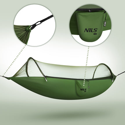Camping-Hängematte mit Moskitonetz und Plane, 270 cm