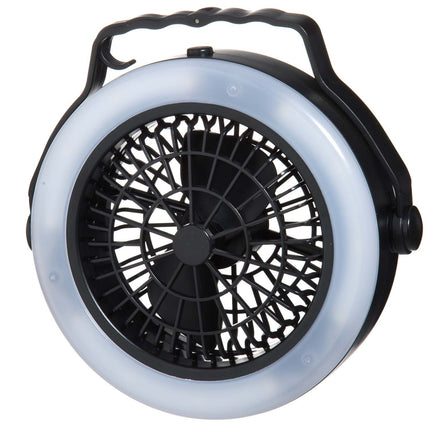 Camping Lantern with Fan, Battery-Powered, 12 LED
