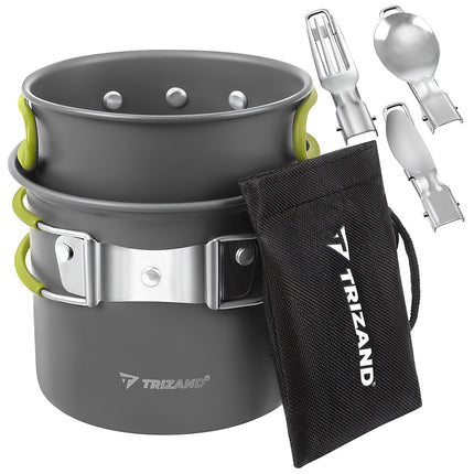 Camping-Kochgeschirr-Set, faltbares Aluminium, 1,2 l Fassungsvermögen