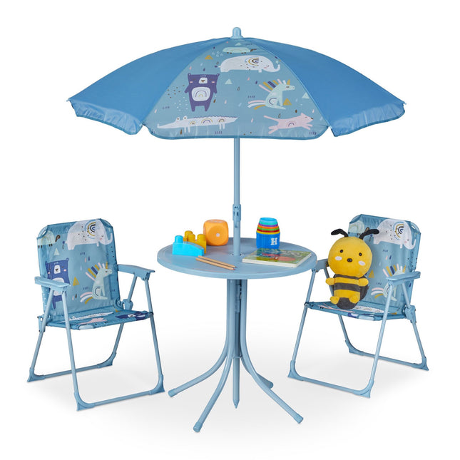 Camping Sitzgruppe für Kinder mit Sonnenschirm
