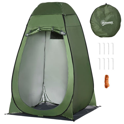 Camping Duschzelt - Tragbare Outdoor-Toilette, Dunkelgrün