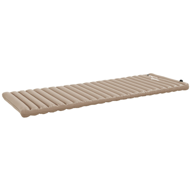 Campingslaapmat, Luchtmatras Met Voetpomp, Waterafstotend Luchtbed Met Draagtas, Slaapmat Voor Tuin, Draagvermogen Tot 120 Kg, Kaki