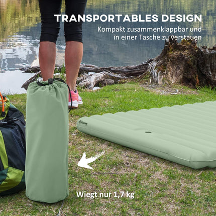 Selbstaufblasende Camping-Luftmatratze für 2 Personen, 150 kg Tragkraft