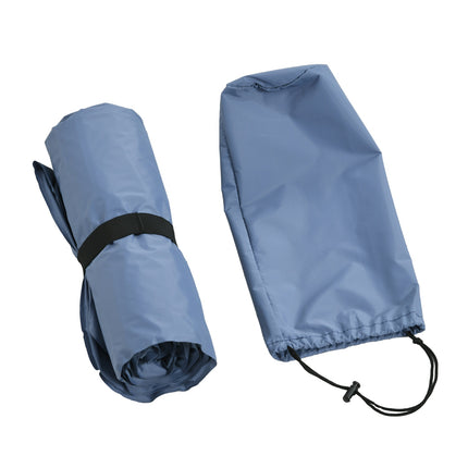 Matelas de camping gonflable hydrofuge avec pompe à pied et sac de transport, bleu, jusqu'à 80 kg