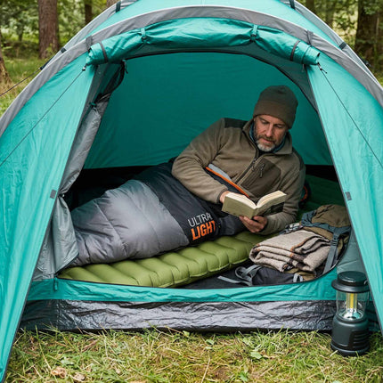 Camping-Isomatte mit integrierter Pumpe, 10 cm dick