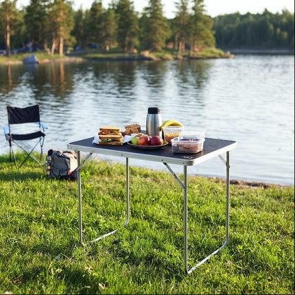 Camping Table 60x40x50 cm, Dark Grey, Portable