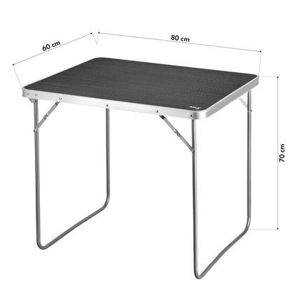 Campingtisch 80x60x70 cm, Dunkelgrau, Tragbar