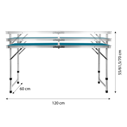 Camping Table, Foldable, Blue, Lightweight Design