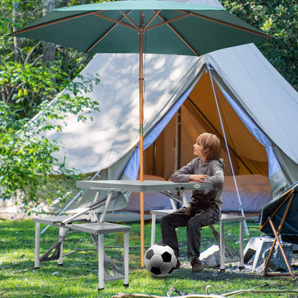 Klappbarer Camping-Picknicktisch mit 4 Aluminiumstühlen