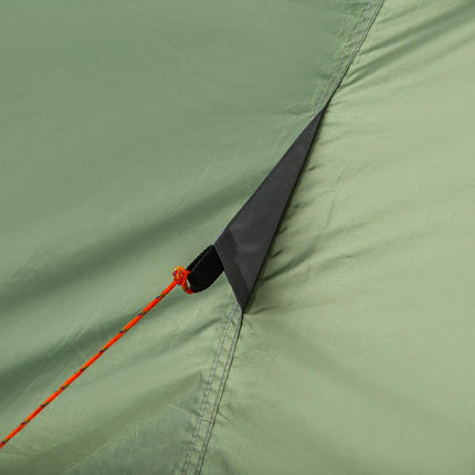Zwei-Personen-Campingzelt mit Fiberglasgestänge, dunkelgrün