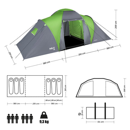 Camping Tent – 4 Person, Waterproof, Easy Setup