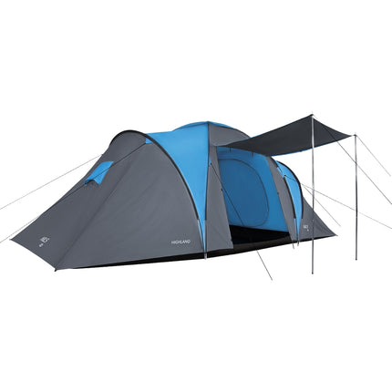 Camping Tent, Blue-Gray, 4-Person, Waterproof