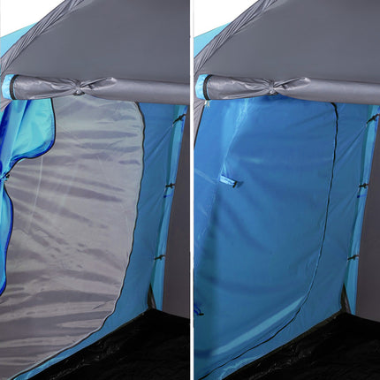 Camping Tent, Blue-Gray, 4-Person, Waterproof