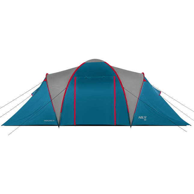 Kampeertent, blauw/lichtgrijs, 4-persoons