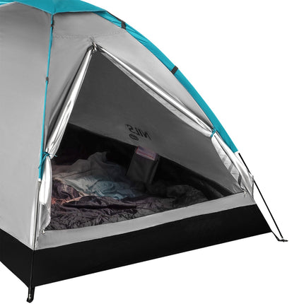 Campingzelt, Grau, 2-Personen, Wasserdicht