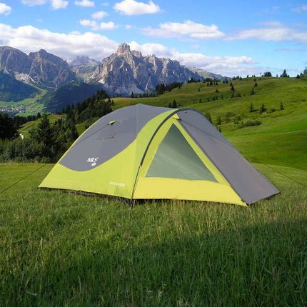 Camping Tent, Green-Gray, 2-Person, Waterproof