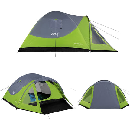 Camping Tent, Green-Gray, 2-Person, Waterproof