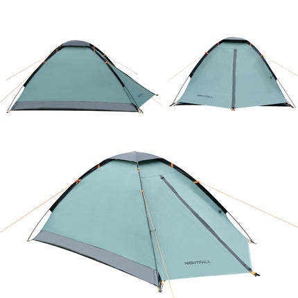 Campingzelt, Grün, Abenddämmerung, 2 Personen