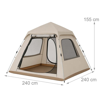Campingzelt für 3–4 Personen mit Vorzelt, UV-Schutz
